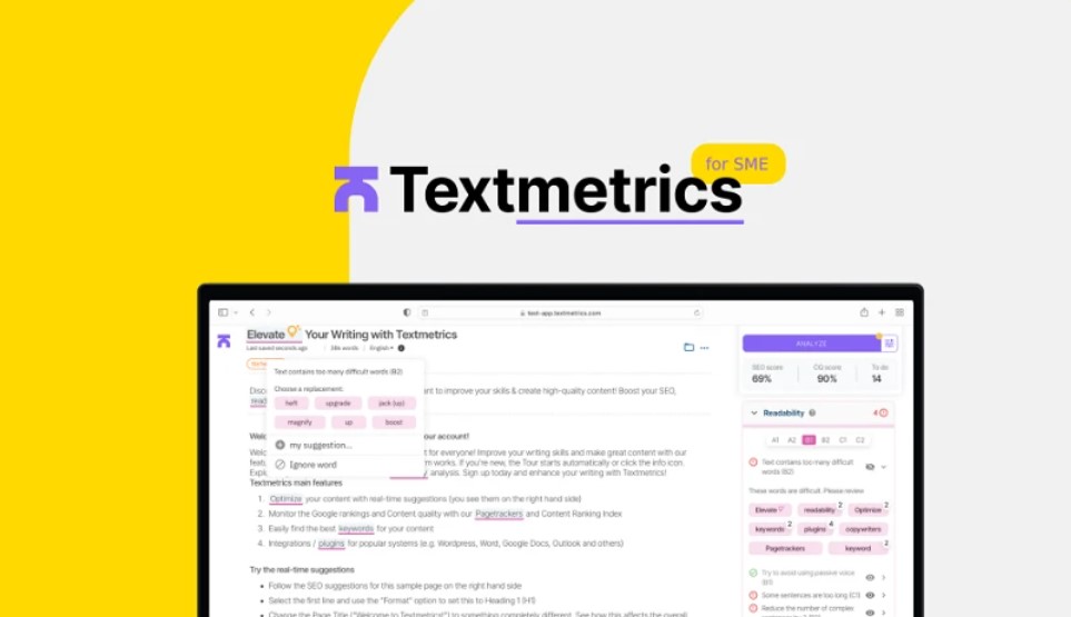 Appsumo Textmetrics SME